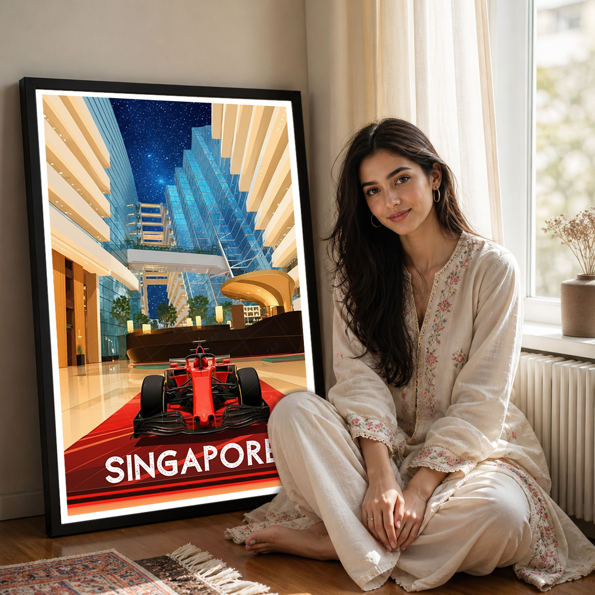 Singapore - Poster Print Modern Style Wall Art
