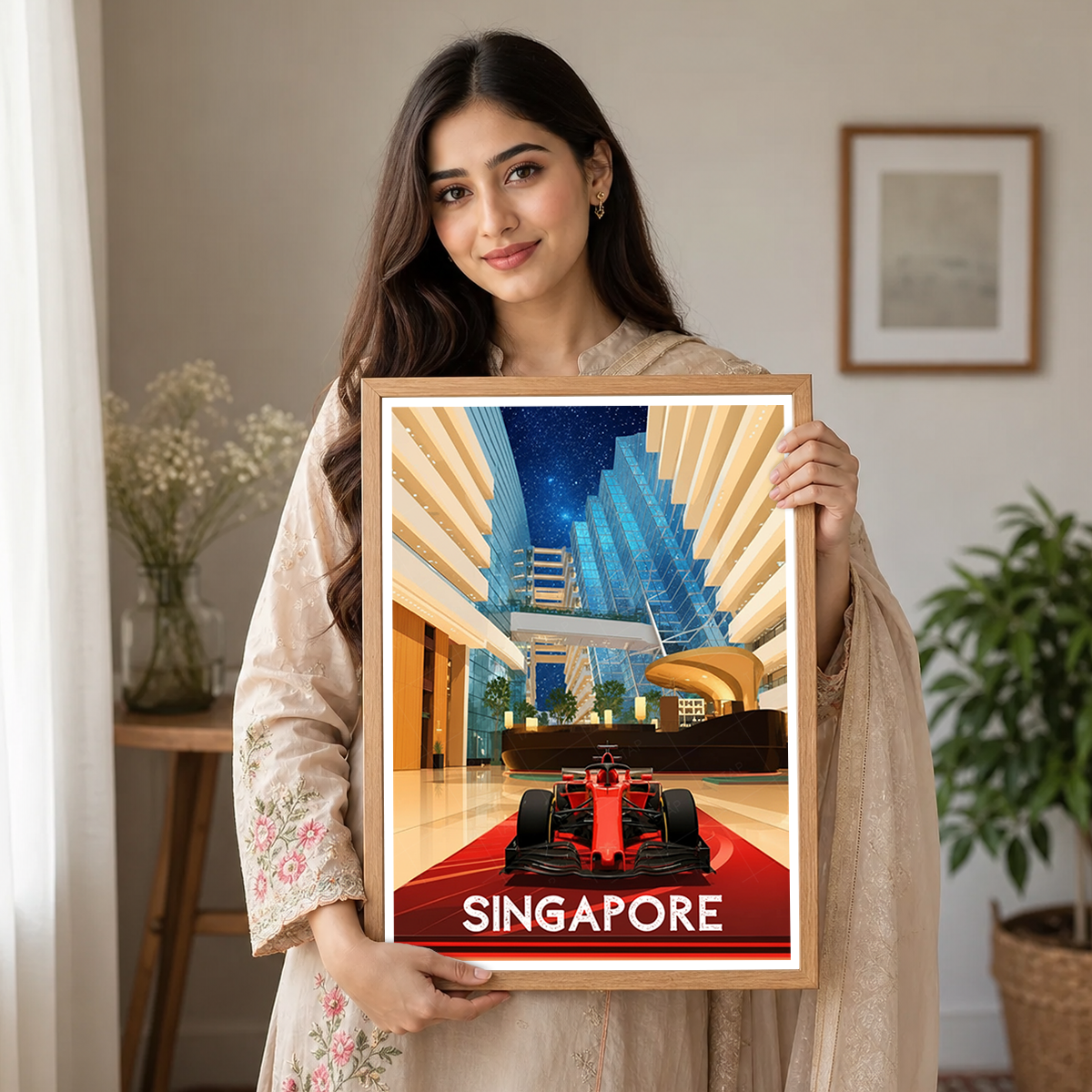 Singapore - Poster Print Modern Style Wall Art