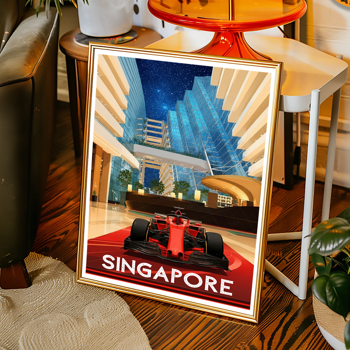 Singapore - Poster Print Modern Style Wall Art