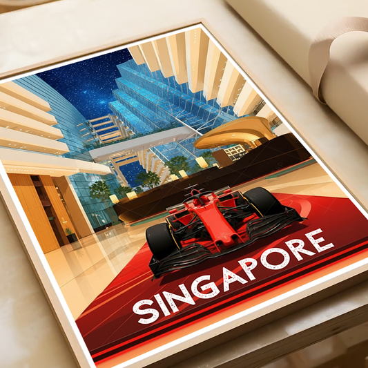 Singapore - Poster Print Modern Style Wall Art - Art Print - Travel Art Poster