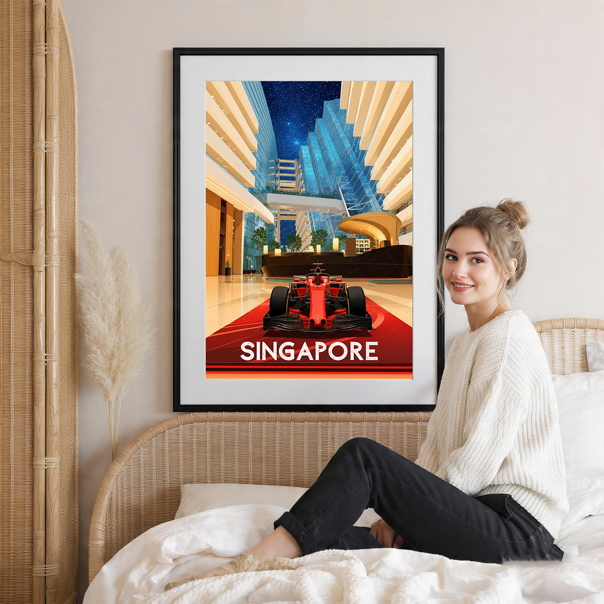 Singapore - Poster Print Modern Style Wall Art