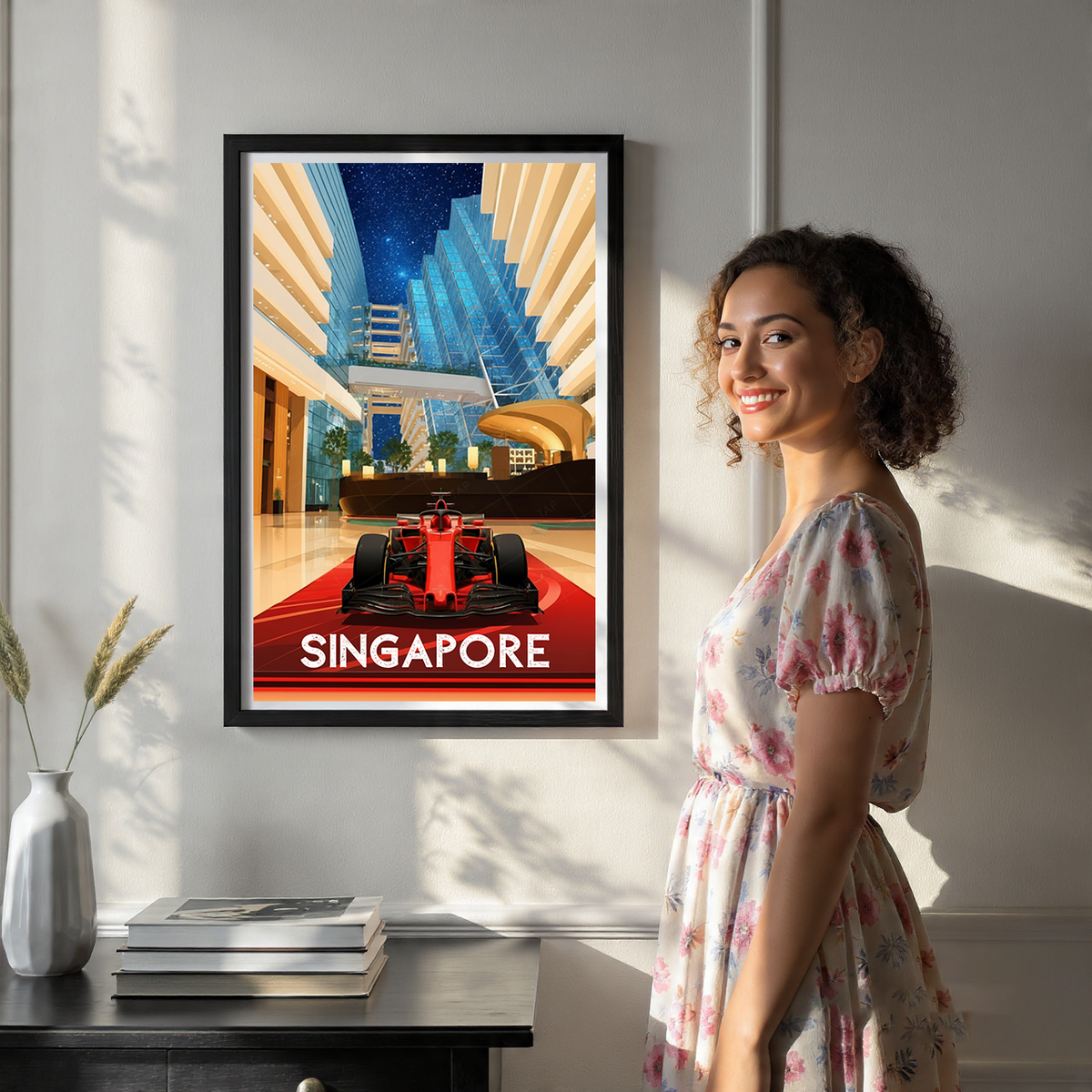 Singapore - Poster Print Modern Style Wall Art
