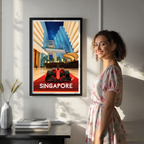 Singapore - Poster Print Modern Style Wall Art