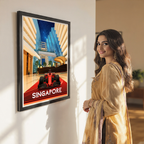 Singapore - Poster Print Modern Style Wall Art