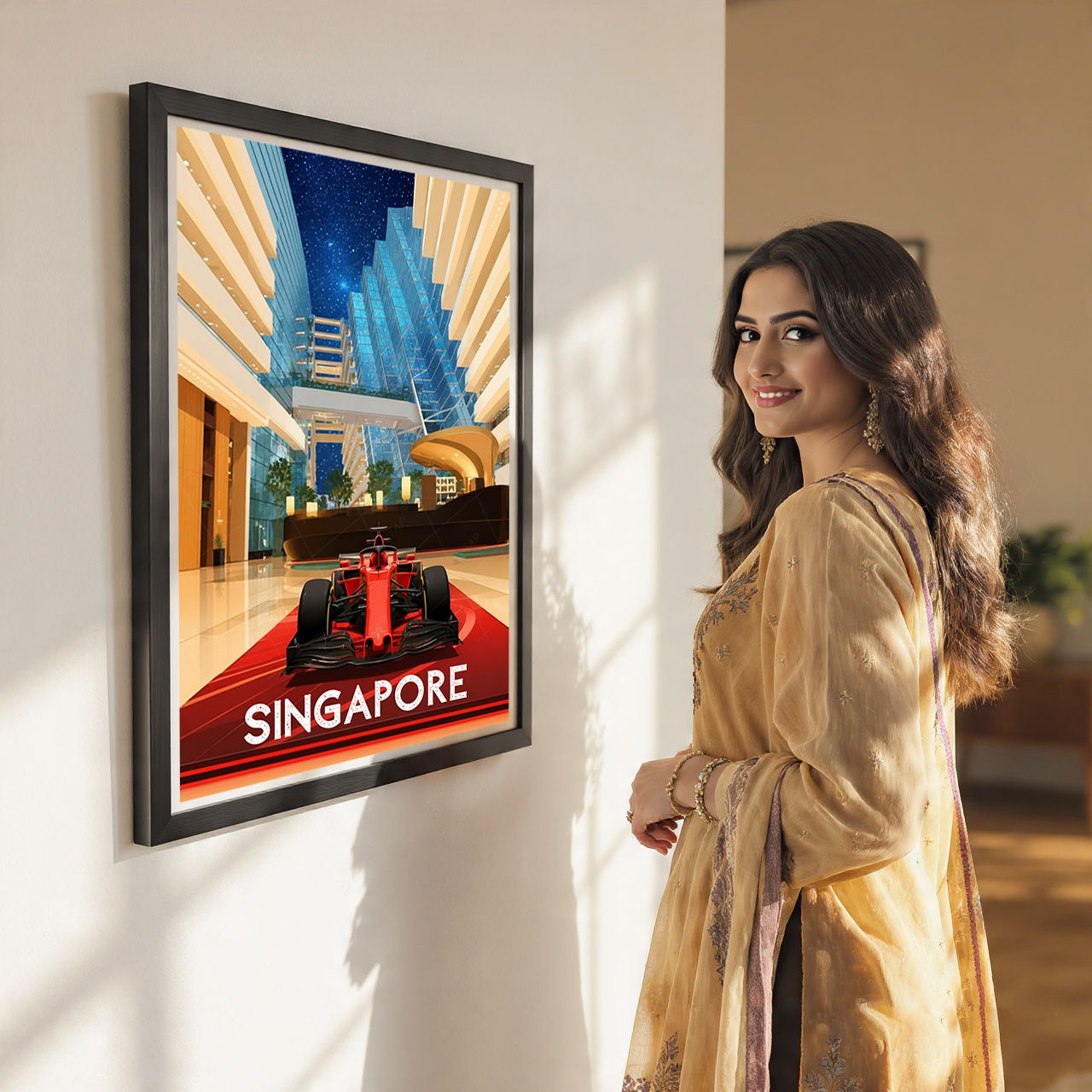 Singapore - Poster Print Modern Style Wall Art