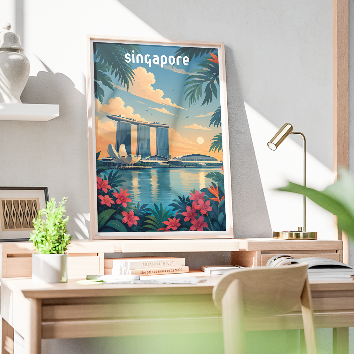Singapore - Poster Print Modern Style Wall Art