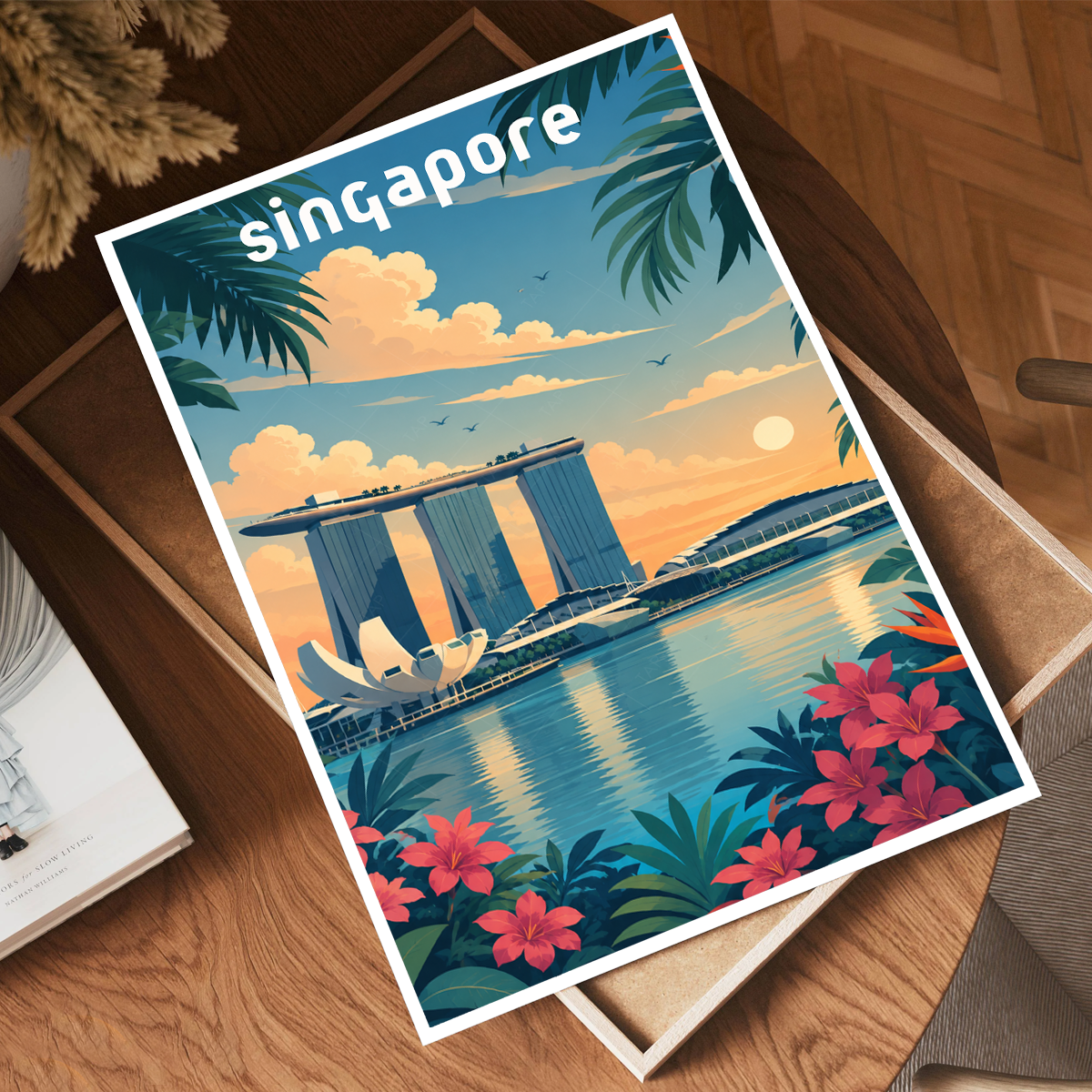 Singapore - Poster Print Modern Style Wall Art