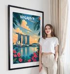 Singapore - Poster Print Modern Style Wall Art