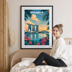 Singapore - Poster Print Modern Style Wall Art