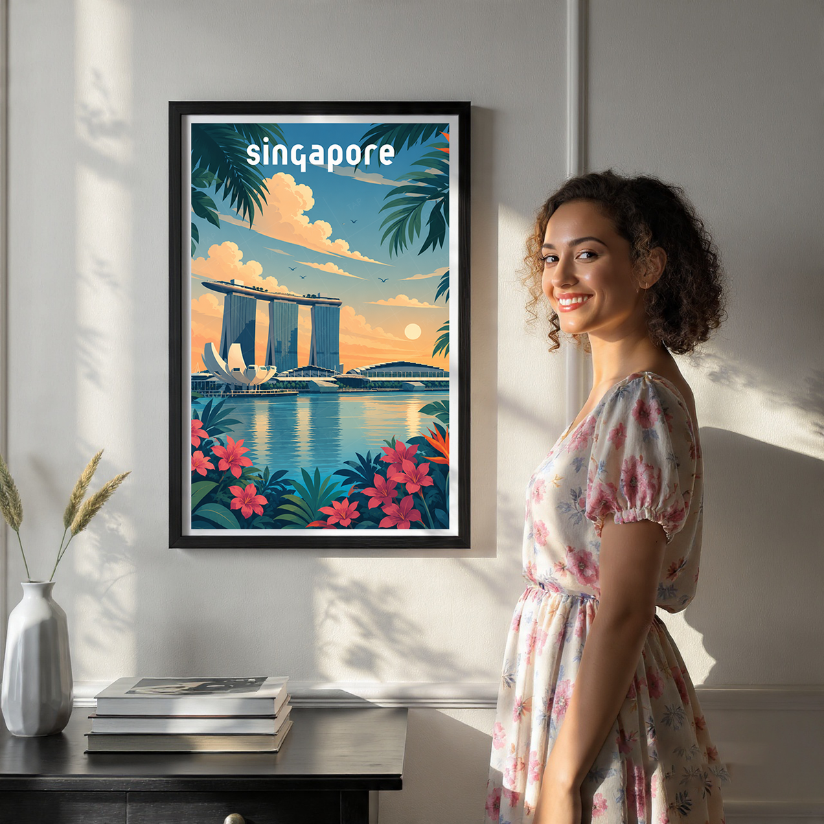 Singapore - Poster Print Modern Style Wall Art