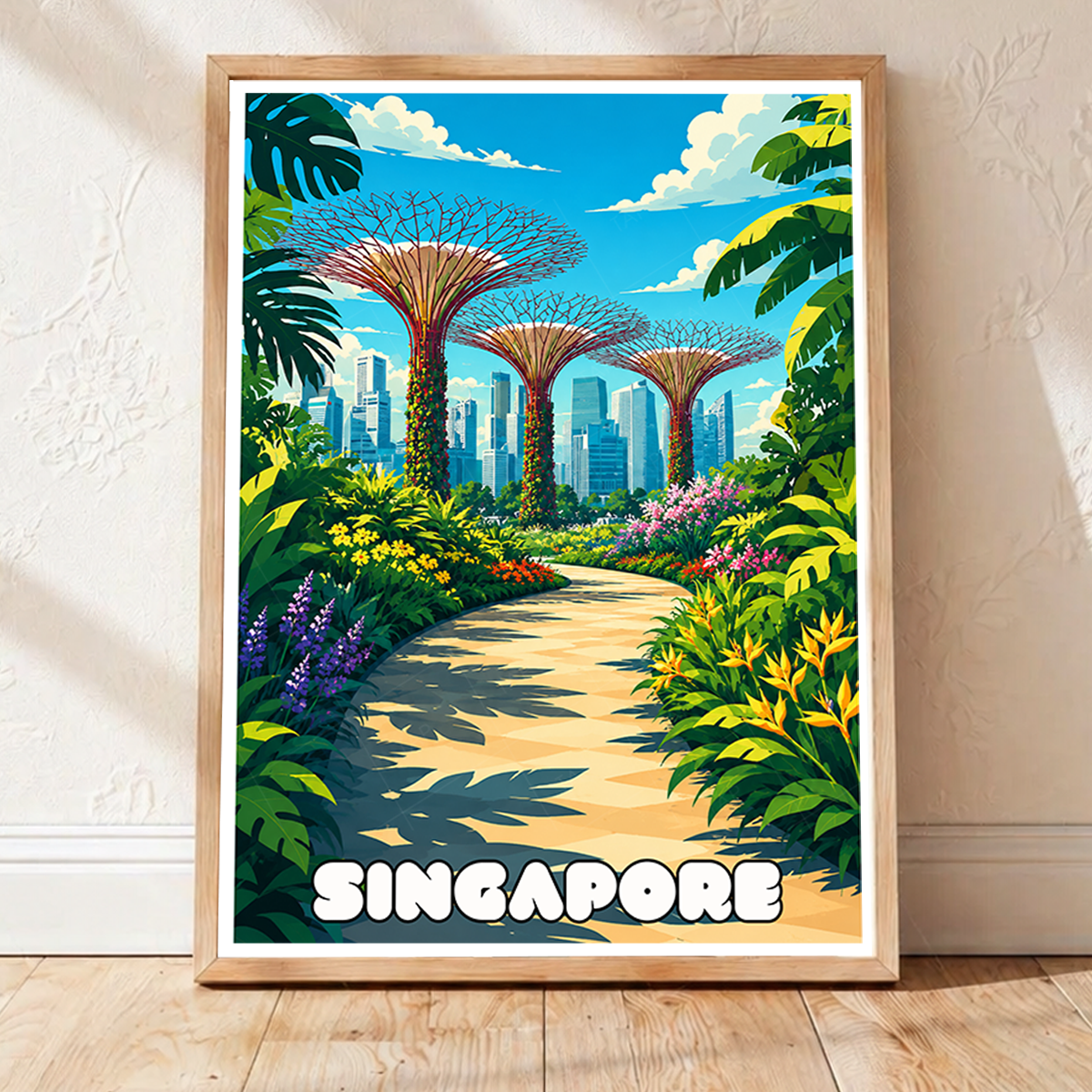 Singapore - Poster Print Modern Style Wall Art