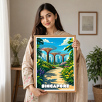 Singapore - Poster Print Modern Style Wall Art