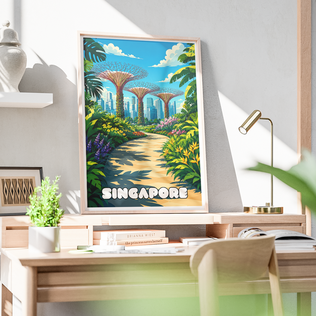 Singapore - Poster Print Modern Style Wall Art