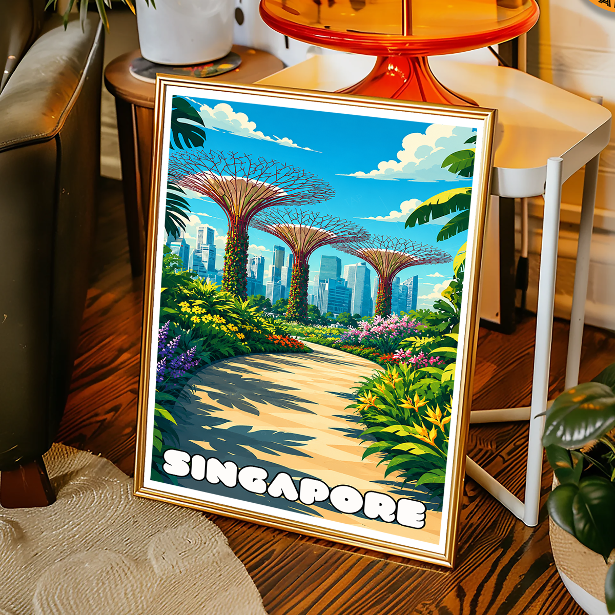 Singapore - Poster Print Modern Style Wall Art