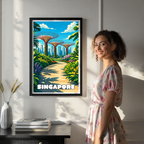 Singapore - Poster Print Modern Style Wall Art
