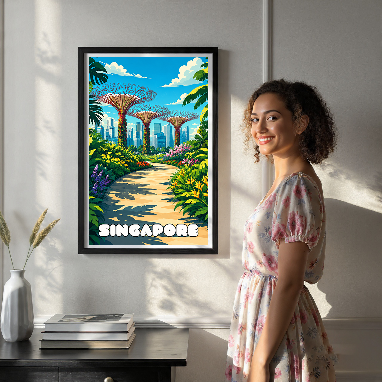 Singapore - Poster Print Modern Style Wall Art