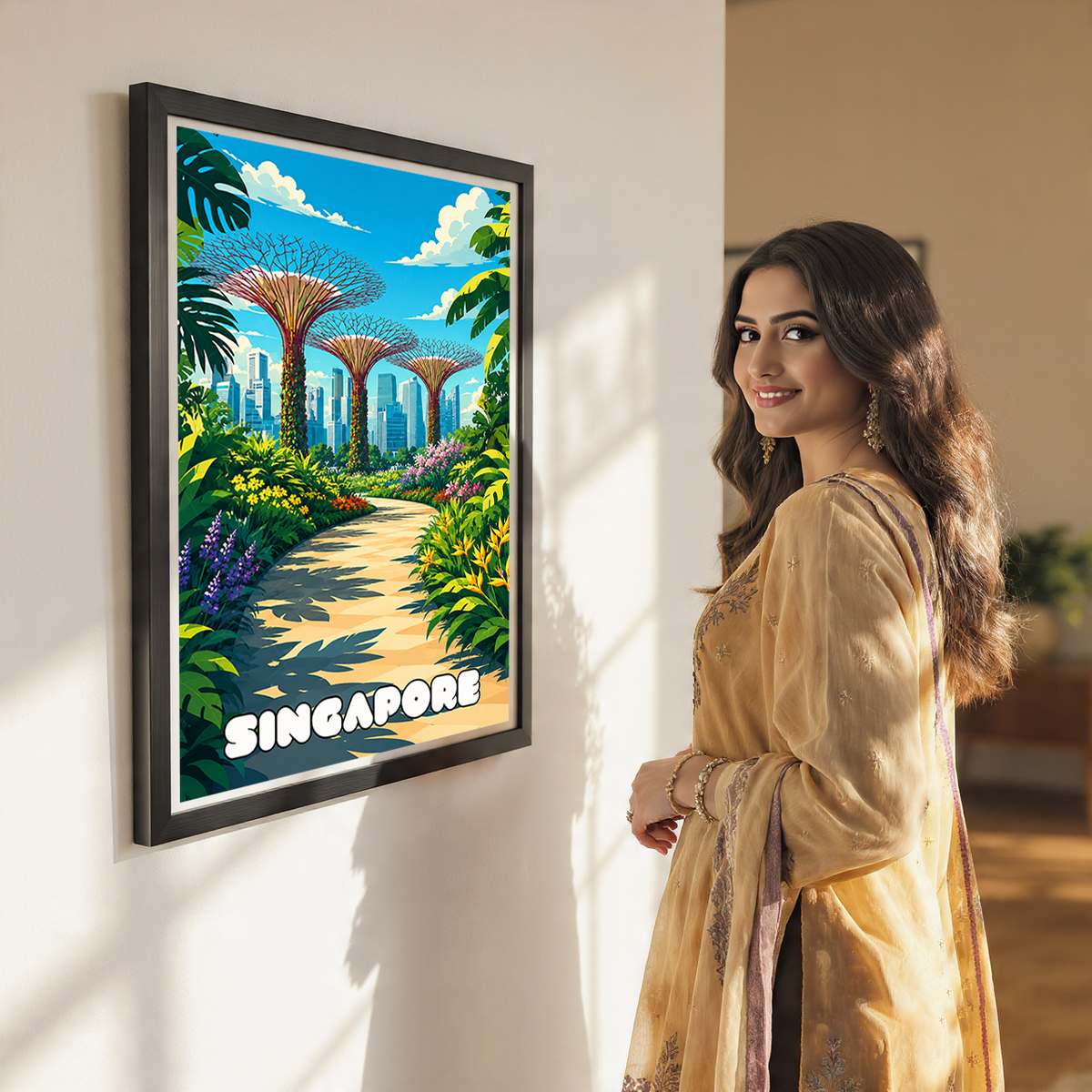 Singapore - Poster Print Modern Style Wall Art