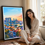 Singapore - Poster Print Modern Style Wall Art