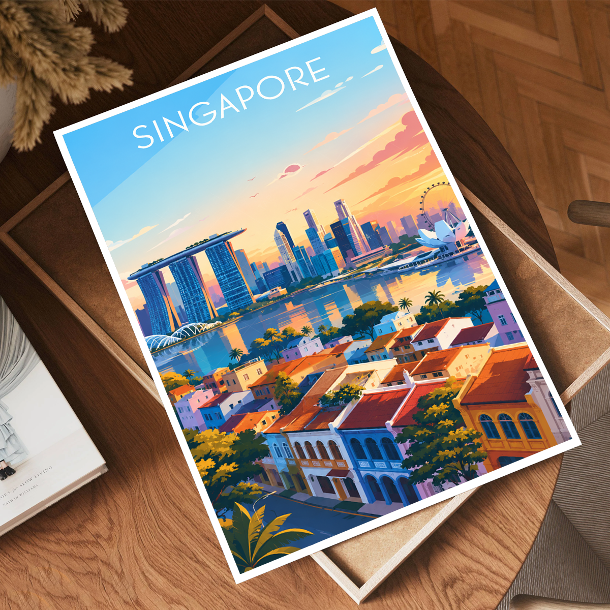 Singapore - Poster Print Modern Style Wall Art