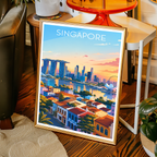Singapore - Poster Print Modern Style Wall Art