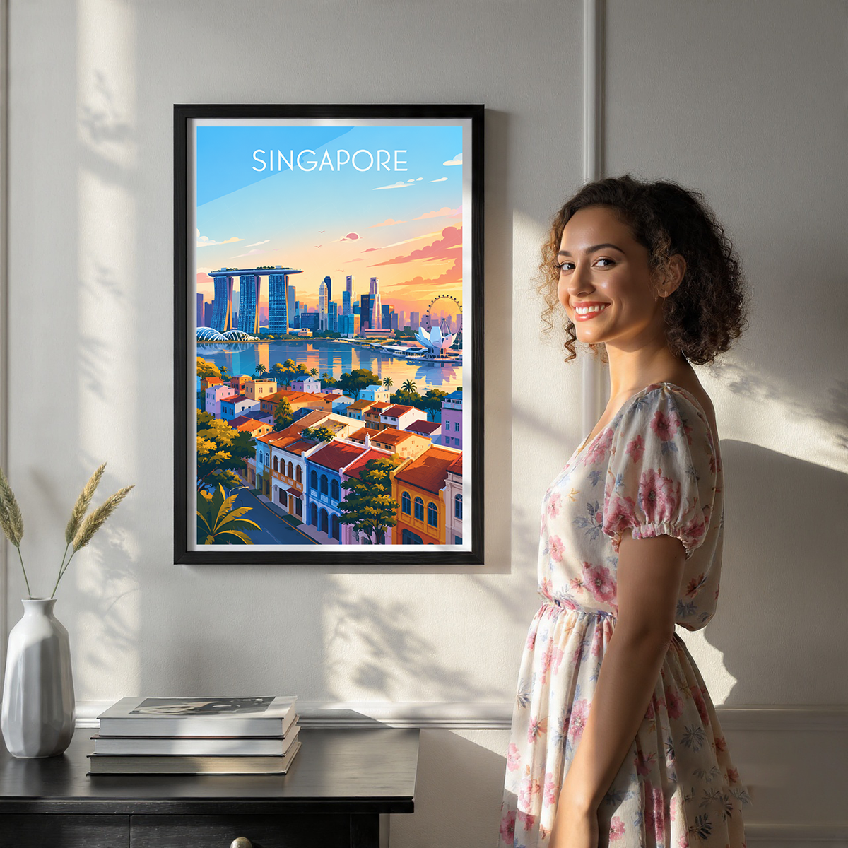 Singapore - Poster Print Modern Style Wall Art