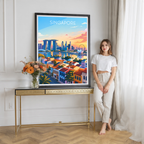 Singapore - Poster Print Modern Style Wall Art