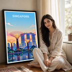 Singapore - Poster Print Modern Style Wall Art