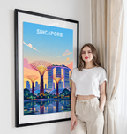 Singapore - Poster Print Modern Style Wall Art