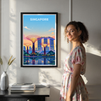 Singapore - Poster Print Modern Style Wall Art