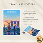 Singapore - Poster Print Modern Style Wall Art