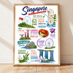 Singapore - Poster Print Modern Style Wall Art