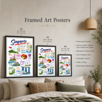 Singapore - Poster Print Modern Style Wall Art