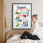 Singapore - Poster Print Modern Style Wall Art