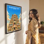 Sri Mariamman Temple - Singapore - Poster Print Modern Style Wall Art