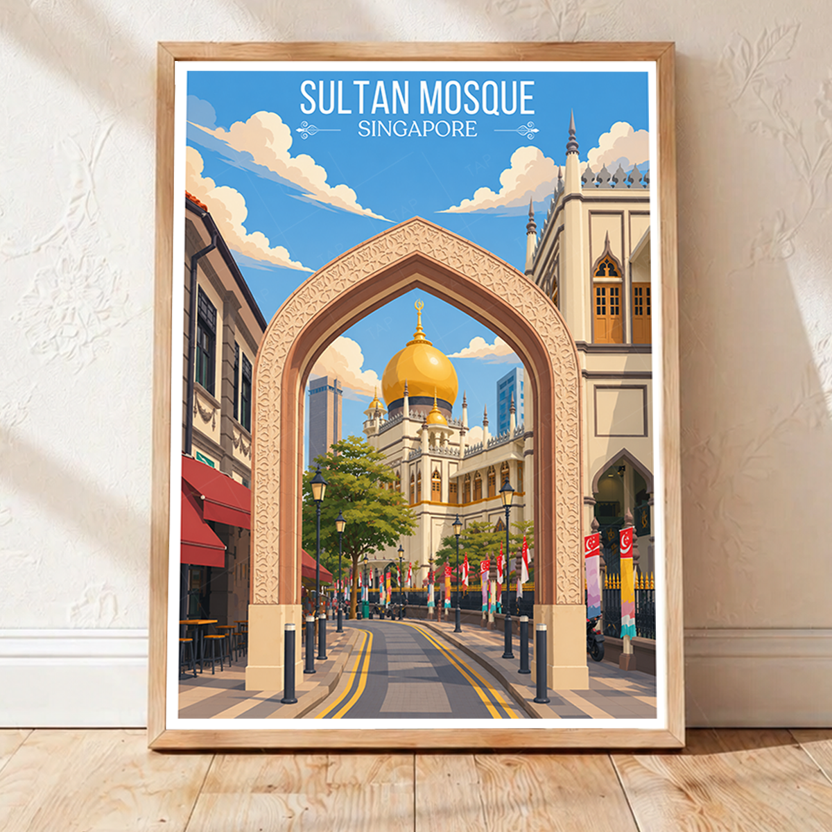 Sultan Mosque - Singapore - Poster Print Modern Style Wall Art