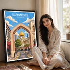Sultan Mosque - Singapore - Poster Print Modern Style Wall Art