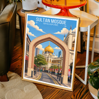 Sultan Mosque - Singapore - Poster Print Modern Style Wall Art
