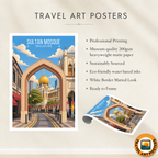 Sultan Mosque - Singapore - Poster Print Modern Style Wall Art