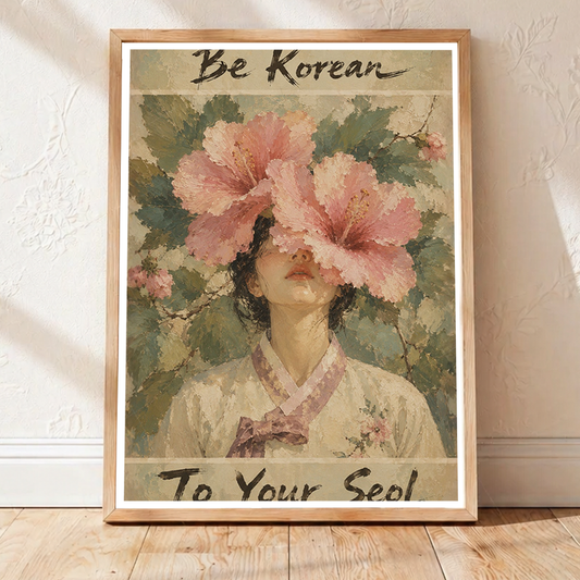 Be Korean to Your Seol - South Korea - Travel Poster Print Modern Style Wall Art - Art Print - Travel Art Poster