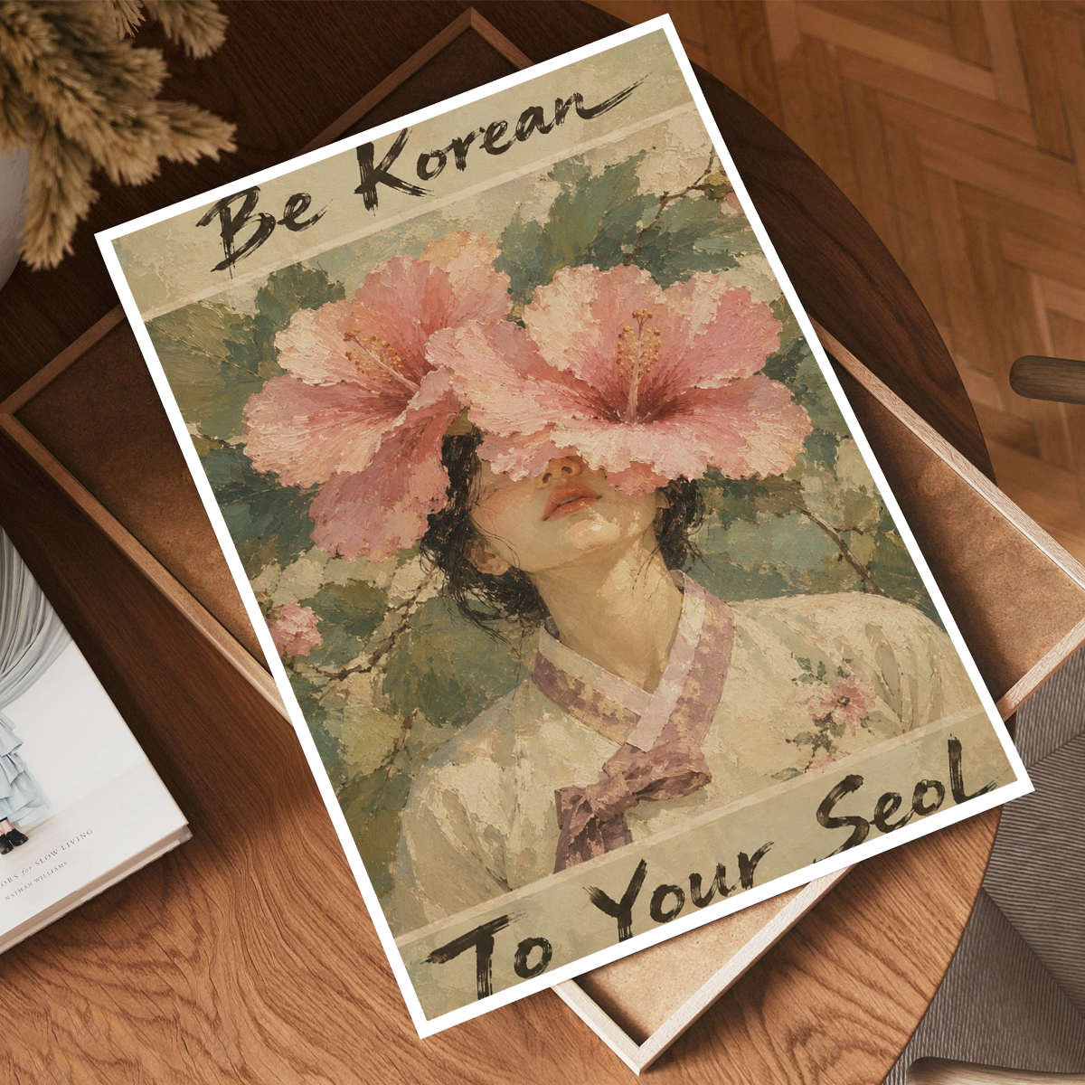 Be Korean to Your Seol - South Korea - Travel Poster Print Modern Style Wall Art - Art Print - Travel Art Poster