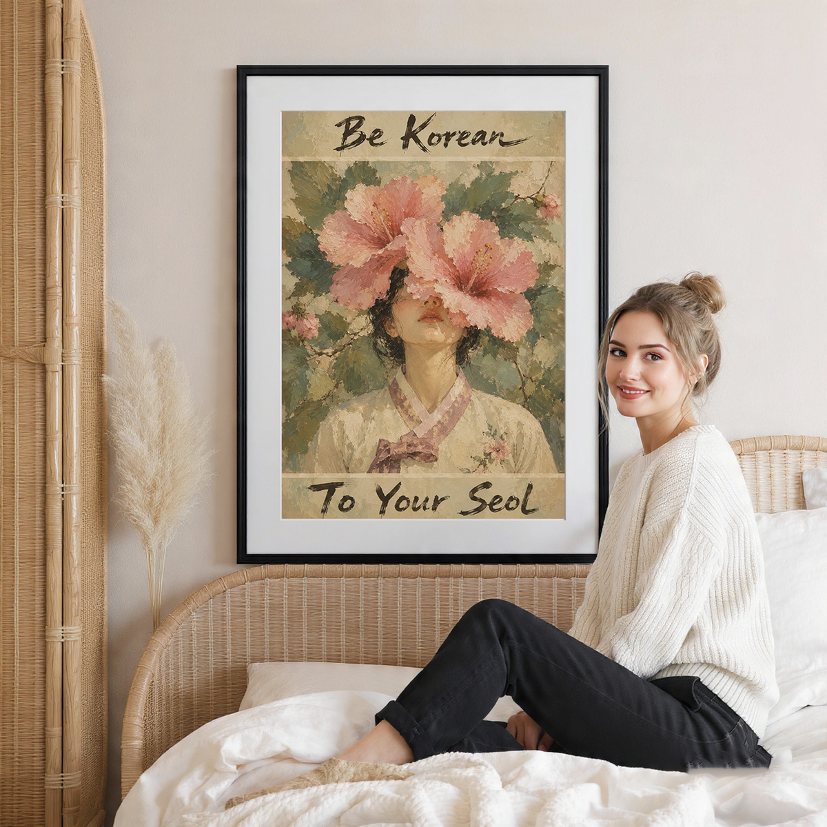Be Korean to Your Seol - South Korea - Travel Poster Print Modern Style Wall Art - Art Print - Travel Art Poster