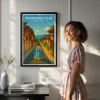 Bukchon Hanok Village - South Korea - Travel Poster Print Modern Style Wall Art - Art Print - Travel Art Poster