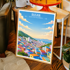 Busan - South Korea - Travel Poster Print Modern Style Wall Art - Art Print - Travel Art Poster