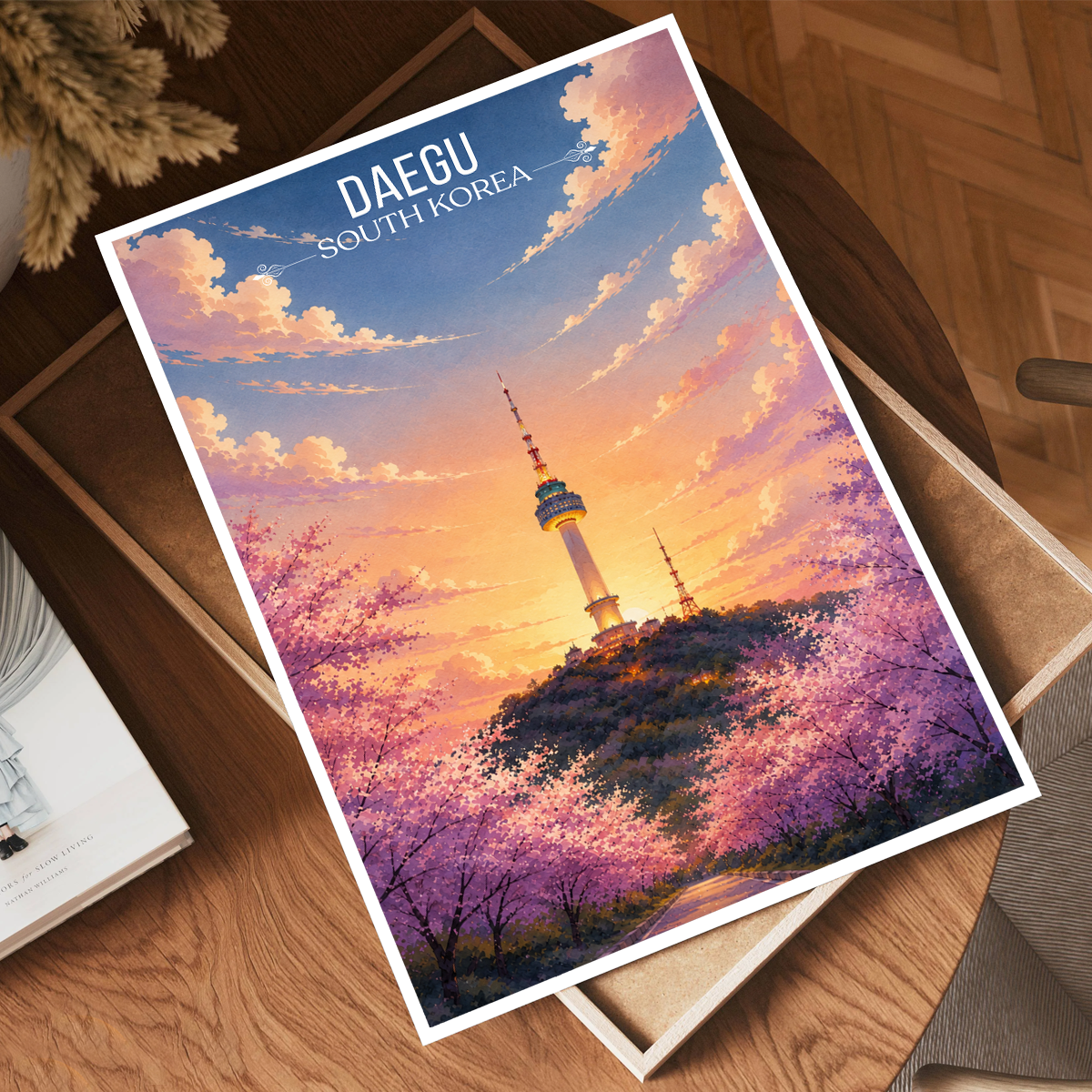 Daegu - South Korea - Travel Poster Print Modern Style Wall Art - Art Print - Travel Art Poster