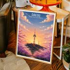 Daegu - South Korea - Travel Poster Print Modern Style Wall Art - Art Print - Travel Art Poster