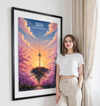 Daegu - South Korea - Travel Poster Print Modern Style Wall Art - Art Print - Travel Art Poster