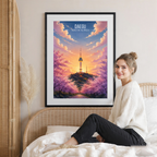 Daegu - South Korea - Travel Poster Print Modern Style Wall Art - Art Print - Travel Art Poster