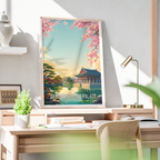 Gyeongbokgung Palace - South Korea - Travel Poster Print Modern Style Wall Art - Art Print - Travel Art Poster
