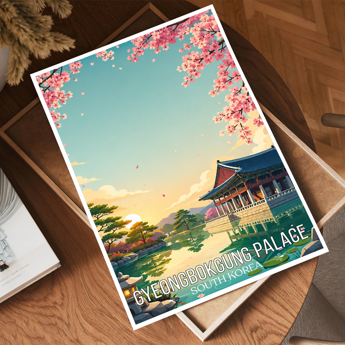 Gyeongbokgung Palace - South Korea - Travel Poster Print Modern Style Wall Art - Art Print - Travel Art Poster