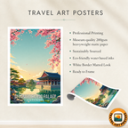 Gyeongbokgung Palace - South Korea - Travel Poster Print Modern Style Wall Art - Art Print - Travel Art Poster